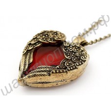 Подвеска Angel Heart Red Gemstone Pendant Necklace